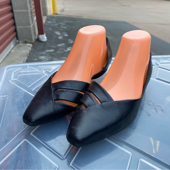 Franco Sarto Women’s Black Leather Loafer Slip On Shoes Pointed Toe - Size 7.5M - Picture 3 of 14